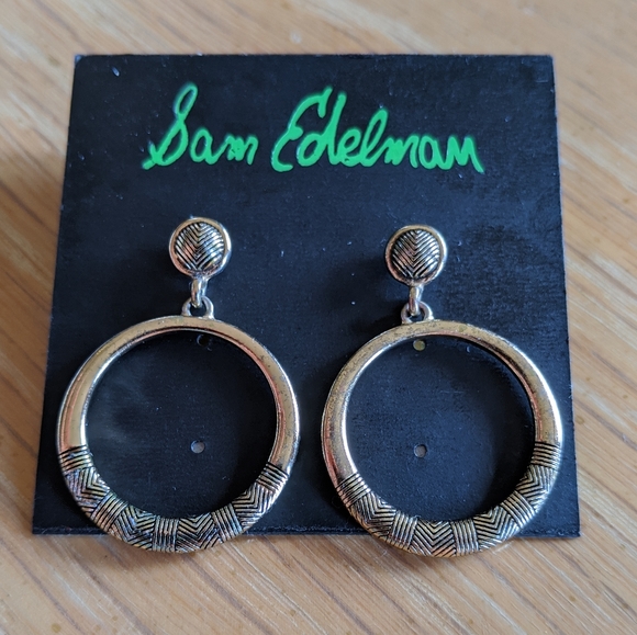 Sam Edelman Jewelry - 💲⬇️HP San Eldelman Golden Hoop & Stud Earrings